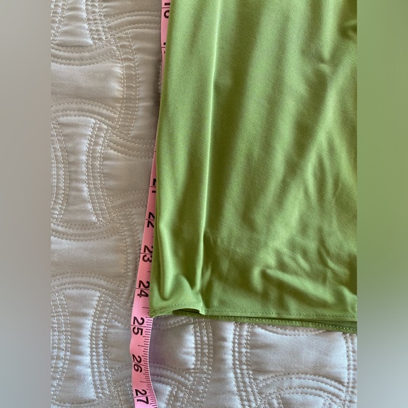 BCBG MaxAzria mini dress one shoulder, olive sz4 gold/silver embellishedLike new - Picture 9 of 12